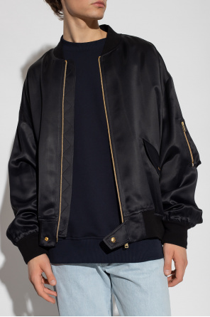 Black 'Bernardo' satin bomber jacket Vivienne Westwood - S SHIRT